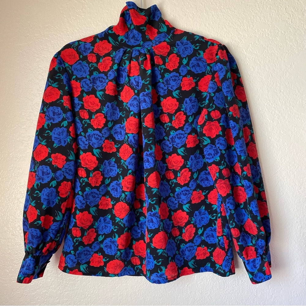 Vintage Oscar De La Renta Floral Blouse